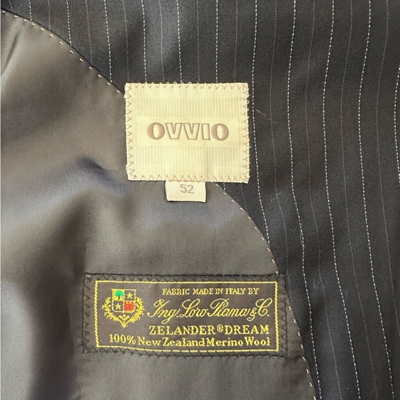 Loro Piana Wool by Ovvio Men's  3 Button Pinstripe Blazer Size: 42 - Picture 6 of 15